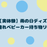 【実体験】雨の日ディズニー子連れベビーカー持ち物リスト！