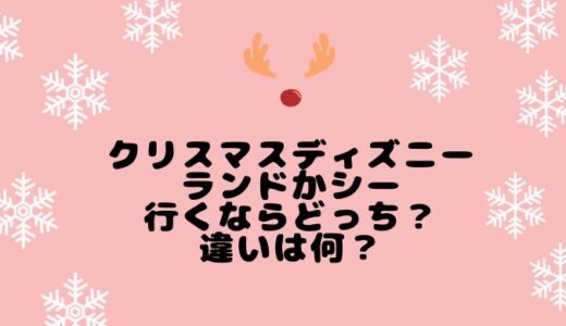 クリスマスディズニーランドかシー行くならどっち？違いは何？