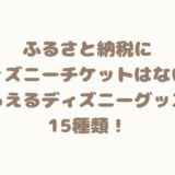 ふるさと納税にディズニーチケットはない！もらえるディズニーグッズは15種類！