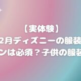 【実体験】12月ディズニーの服装！ダウンは必須？子供の服装は？